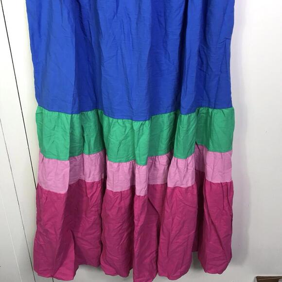 Ava Viv Dress Womens 1X Colorblock Colorful Pockets Cotton New Sundress - Picture 4 of 11